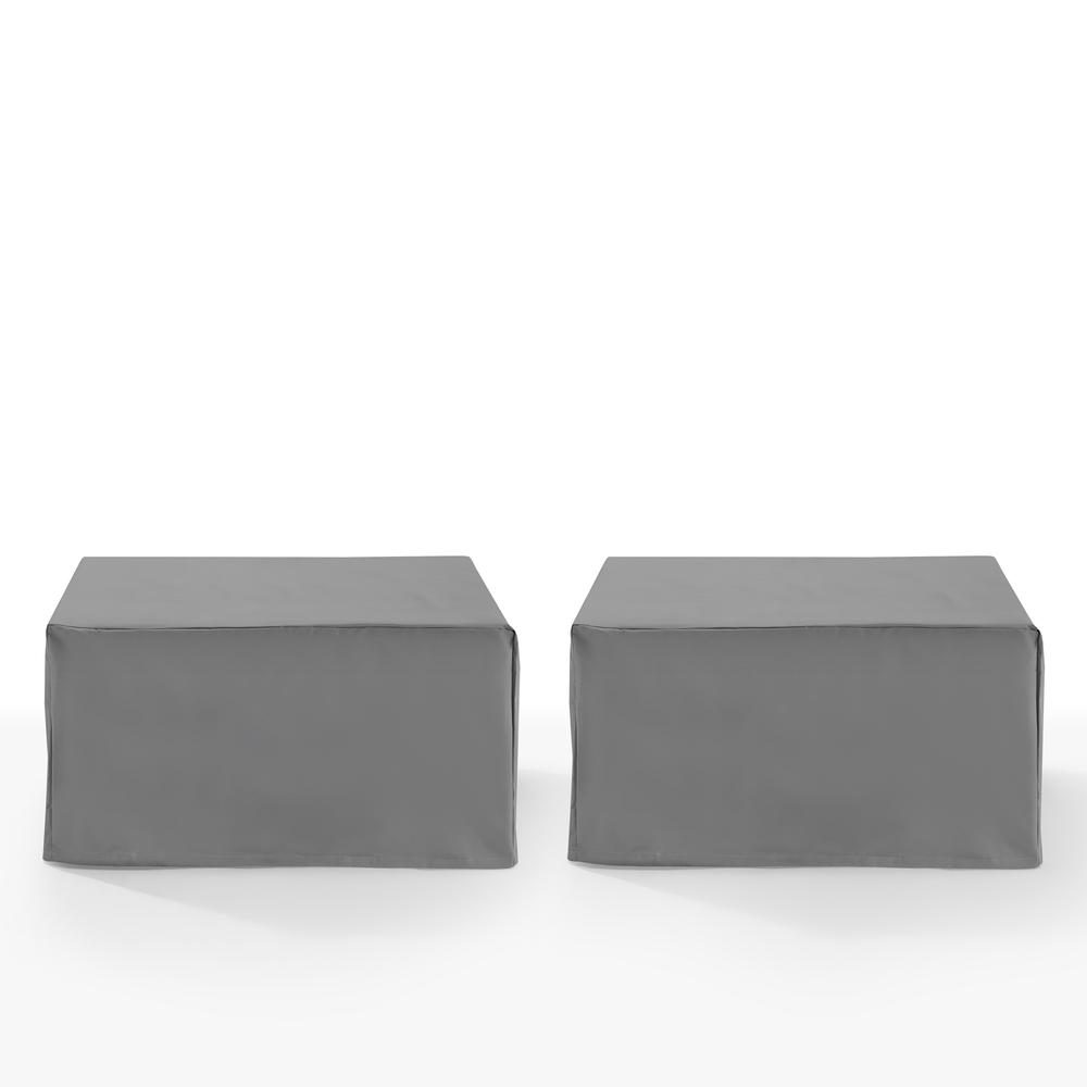 2Pc Square Table And Ottoman Furniture Cover Set - 2 Square Table/Ottoman