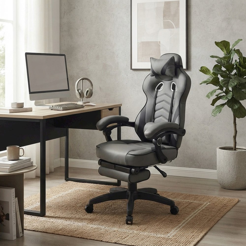 Bison Office Reclining Executive Chair with Footrest and Lumbar Support