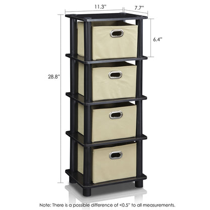 LACi 4-Bins System Rack, Espresso