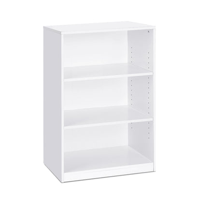 JAYA Simple Home 3-Shelf Bookcase, White