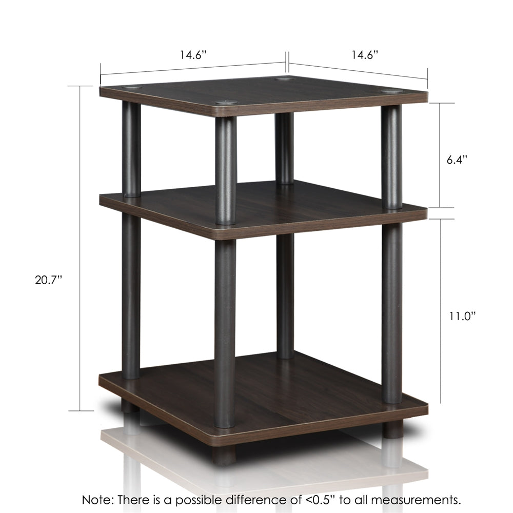 Turn-N-Tube Easy Assembly Multipurpose Shelf, Espresso