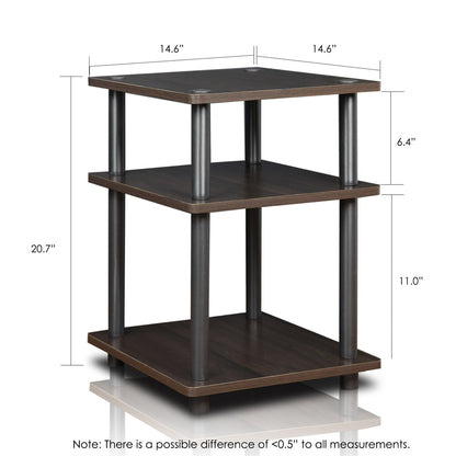 Turn-N-Tube Easy Assembly Multipurpose Shelf, Espresso