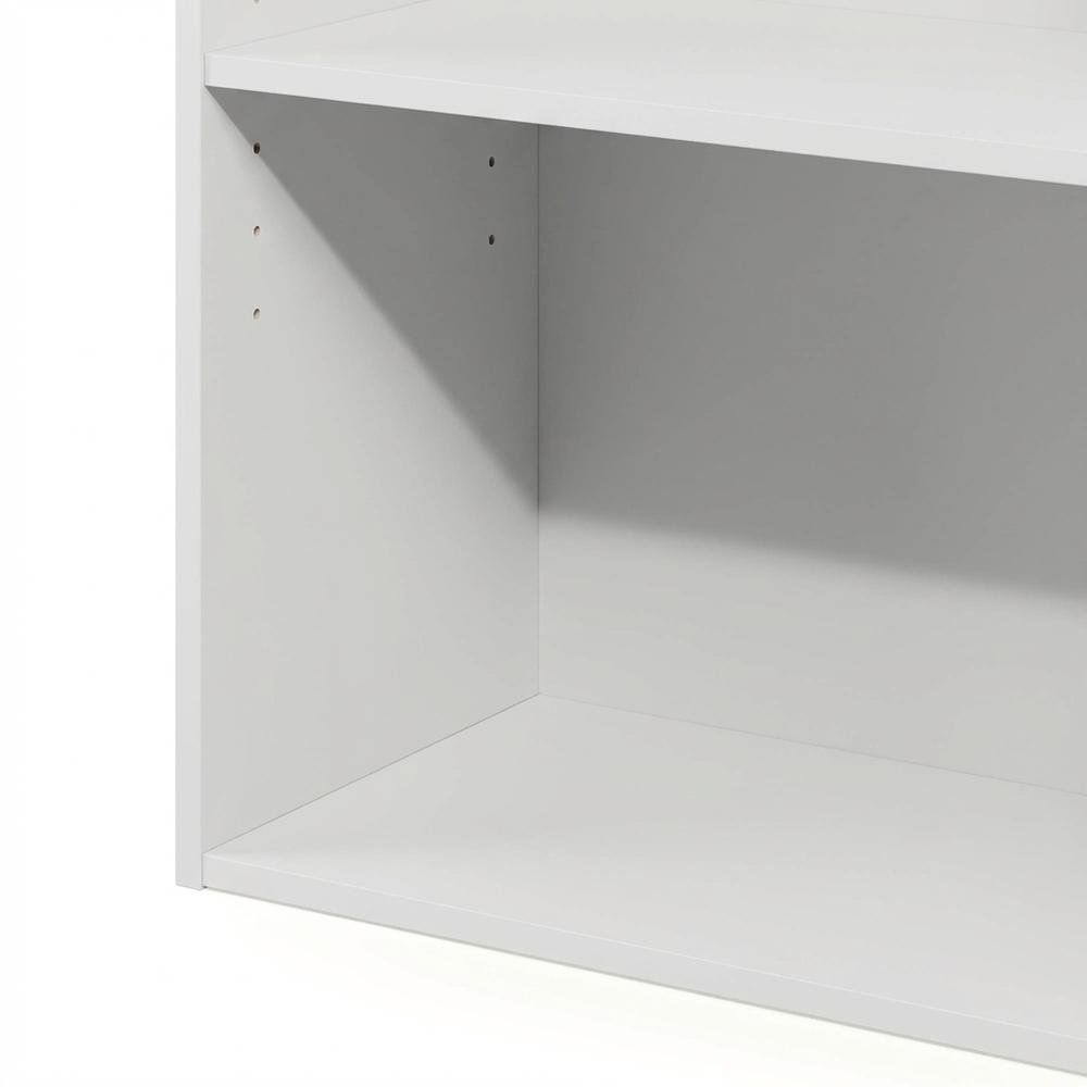 White 5-Tier Bookshelf with Adjustable Shelves for Flexible Storage