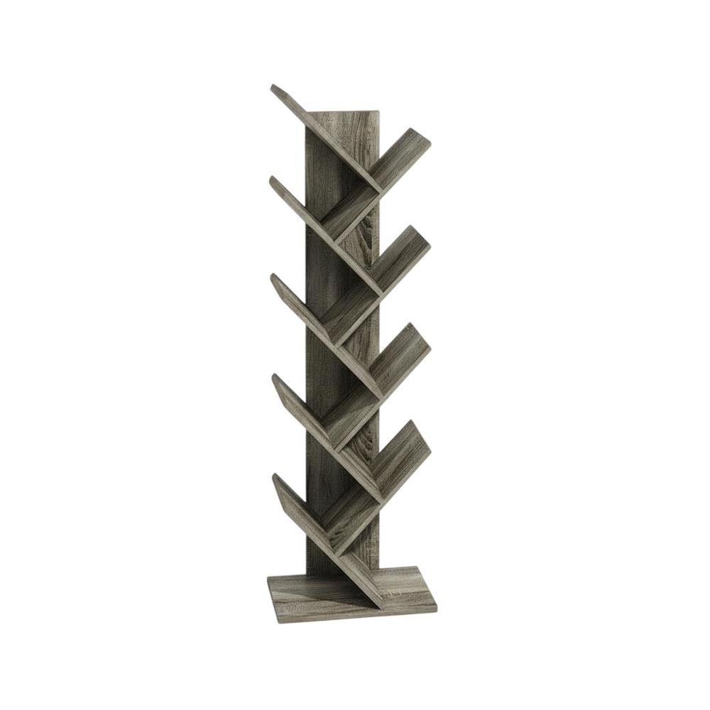 9-Tier Floor Standing Bookcase with Sturdy Engineered Wood Construction