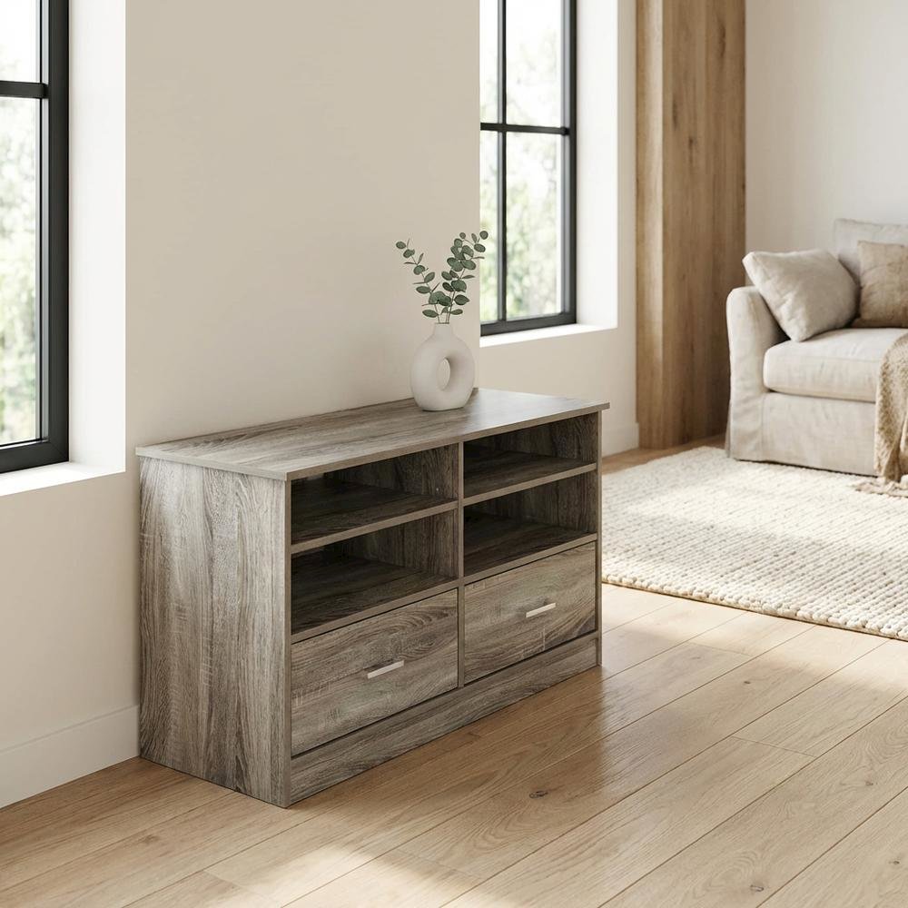 TV Stand with Drawer and Engineered Wood Construction
