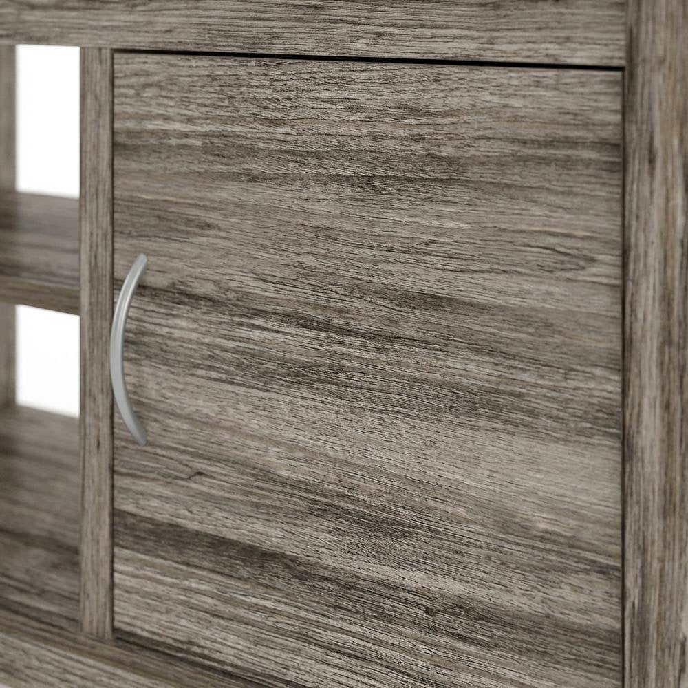 Engineered Wood TV stand with rustic oak finish for up to 65-inch screens