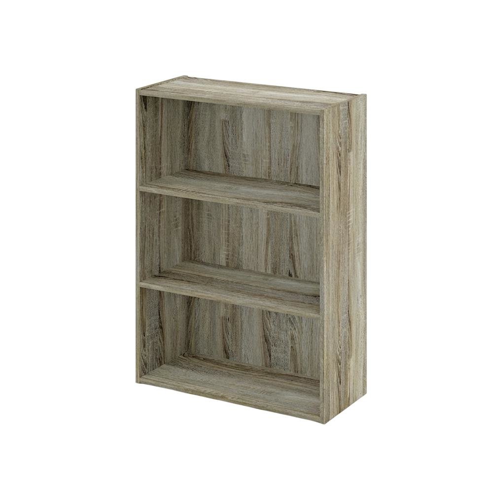 Engineered Wood Bookcase with Adjustable Shelf and Modern Design for Living Room