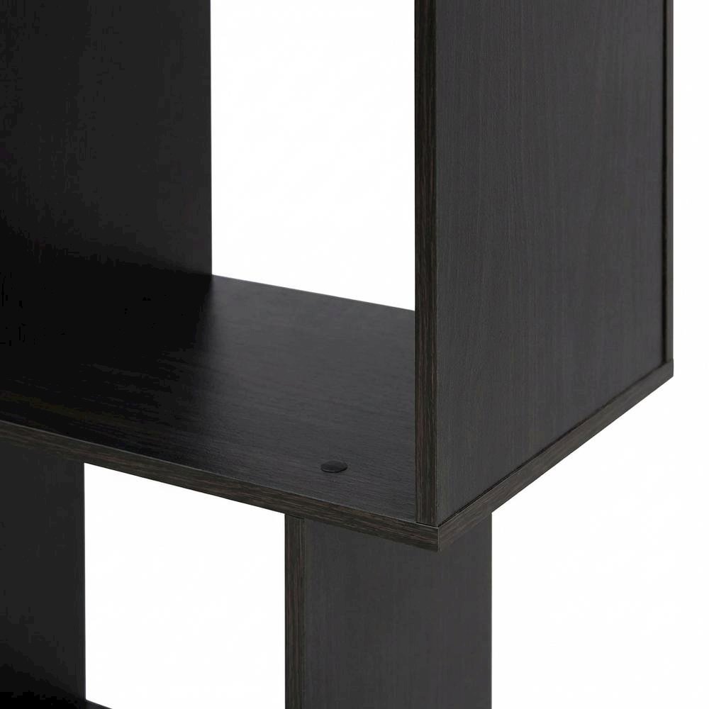3-Tier Open Book Shelf with Rustic Engineered Wood Design