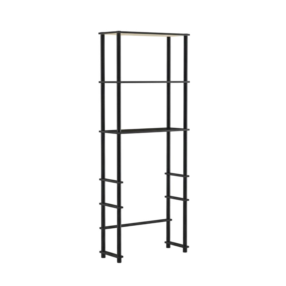 Espresso Toilet Space Saver with 3 Shelves and Sturdy Design