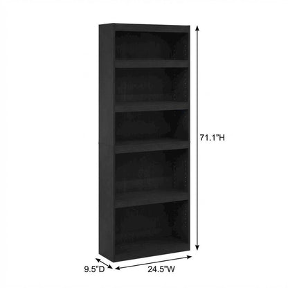 5-Tier Shelf Bookcase with Ample Storage and Sturdy Engineered Wood Construction