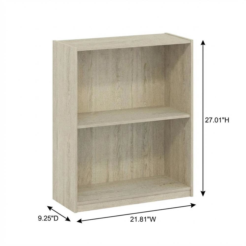 Engineered Wood 2-Tier Open Shelf Bookcase