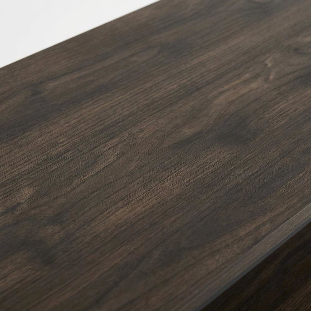 Modern TV stand in Columbia Walnut wood finish for TVs up to 65 inches