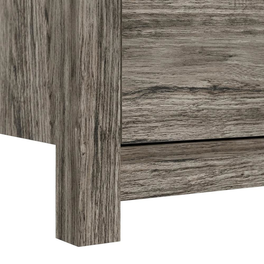 Engineered Wood TV stand with rustic oak finish for up to 65-inch screens