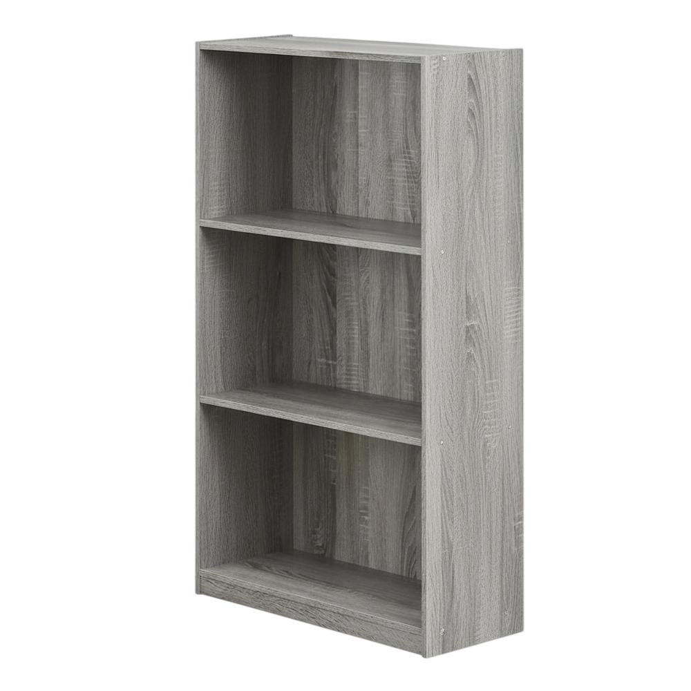 3-Tier Bookcase with Spacious Shelves for Home Storage