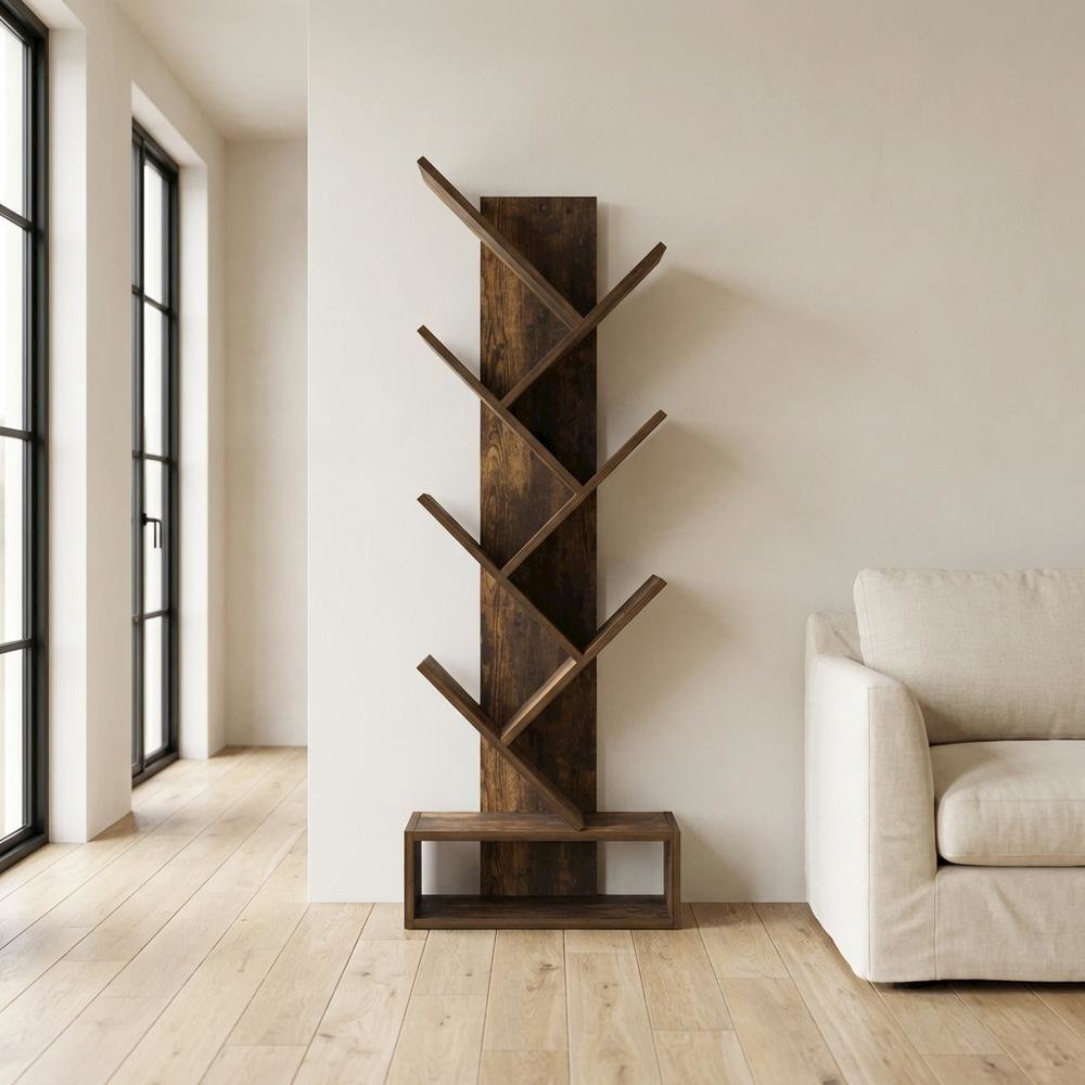 Engineered Wood bookcase with open shelving for modern living spaces