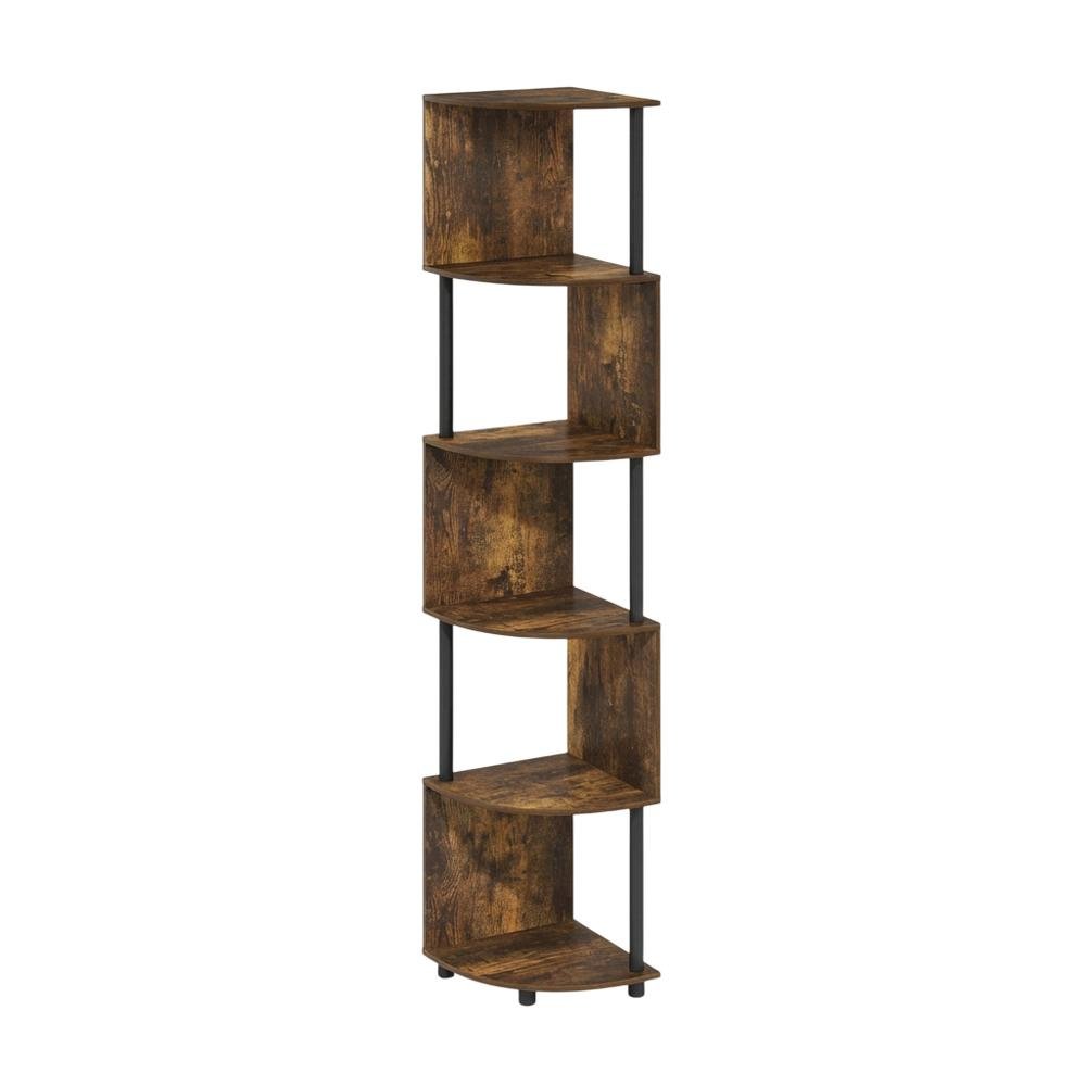 Engineered Wood Bookcase with Open Shelves and Sturdy Construction