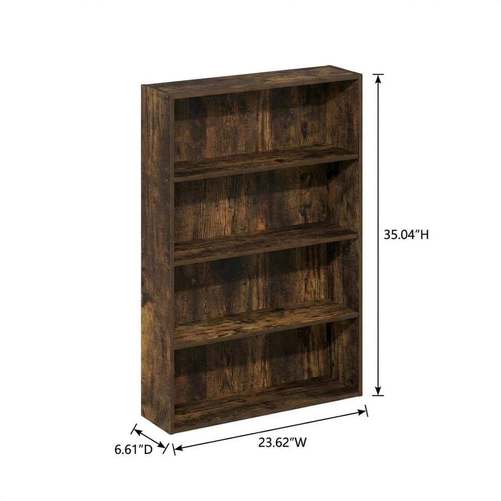 Engineered Wood Bookcase with Sturdy Construction and Space-Saving Design