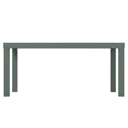 Rectangular Sage Green Coffee Table with Thick Tabletop, Modern Style