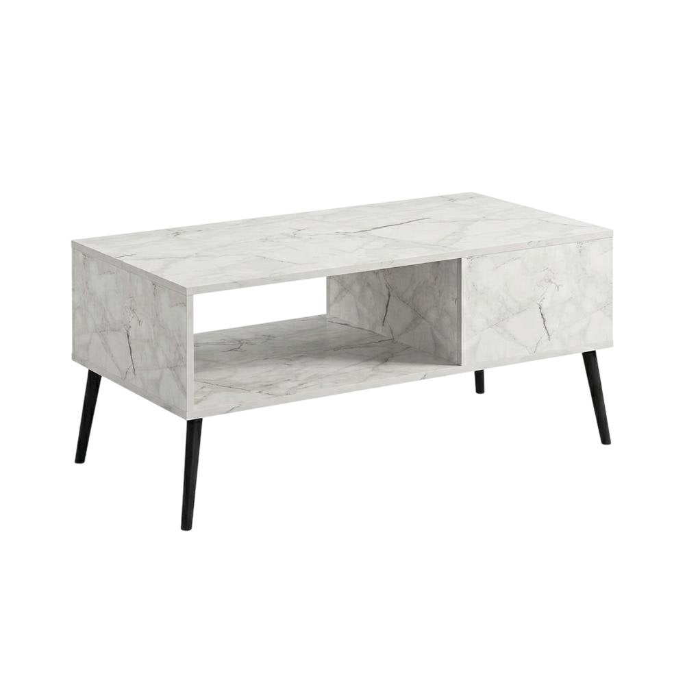 Marble TV stand for 40-inch screens with Engineered Wood legs