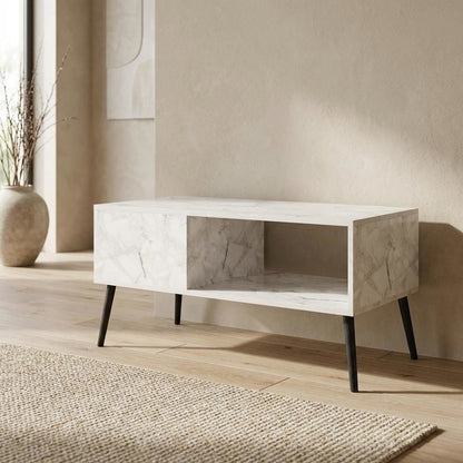 Marble TV stand for 40-inch screens with Engineered Wood legs