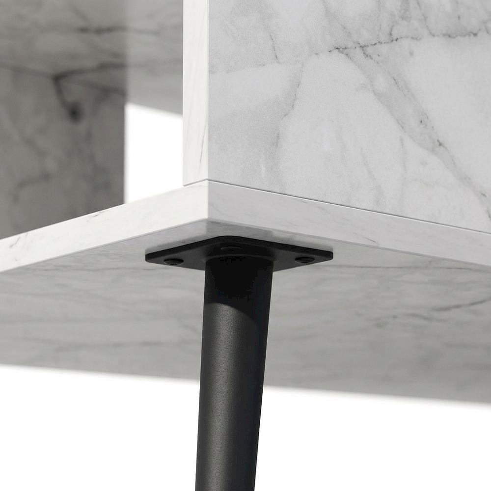 Marble TV stand for 40-inch screens with Engineered Wood legs