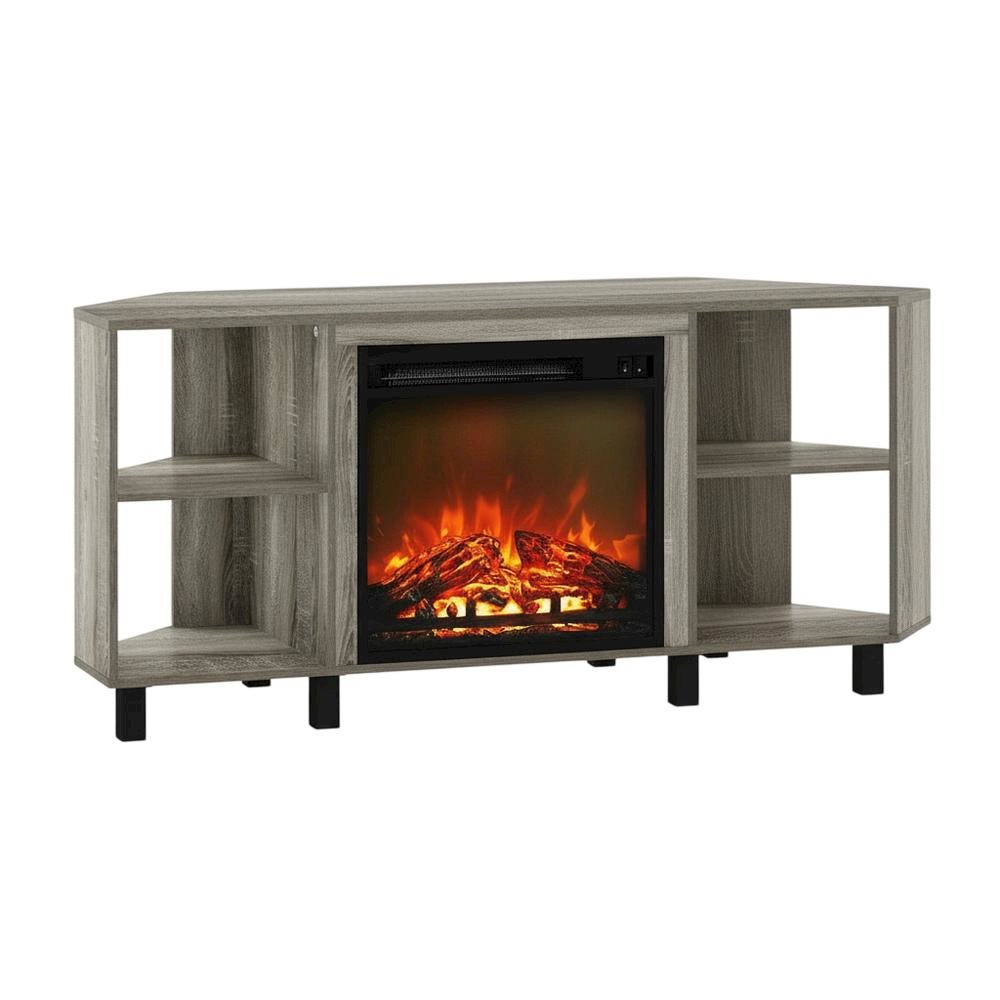Engineered Wood TV stand with metal legs