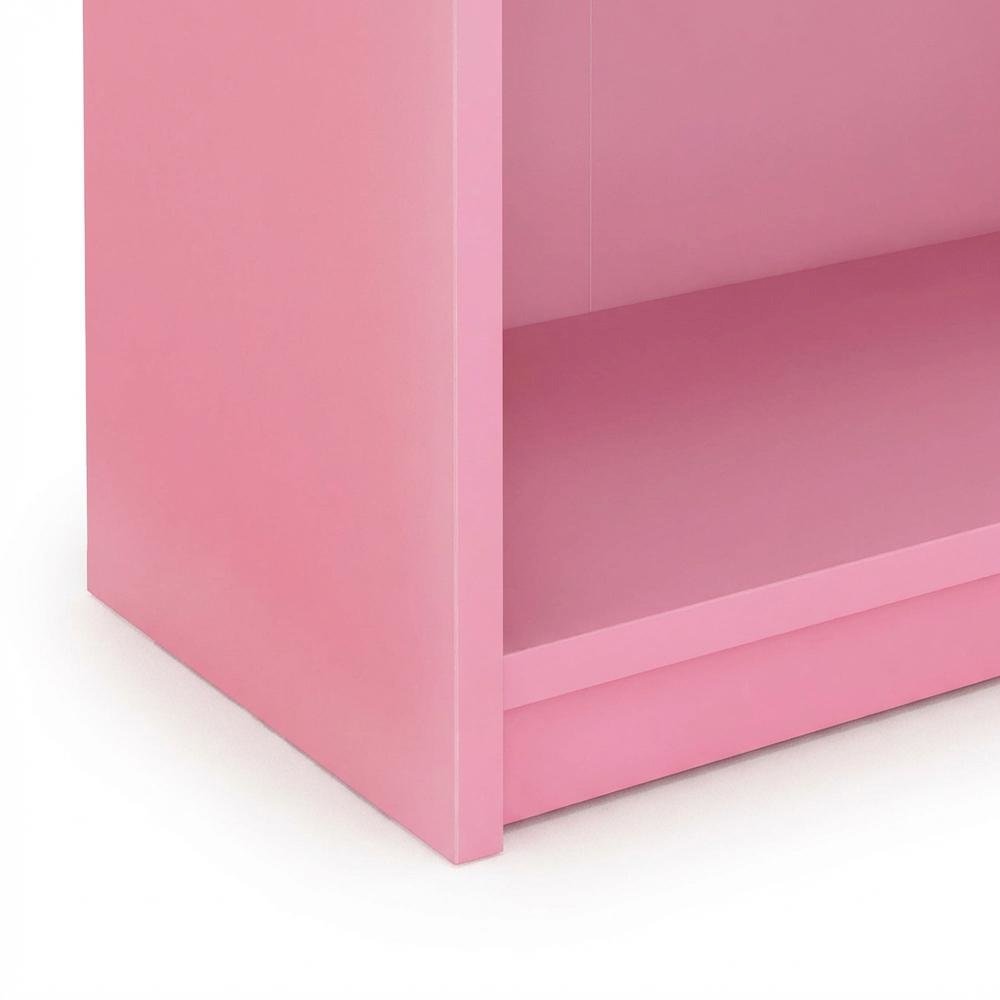 3-Tier Adjustable Shelf Bookcase with Sturdy Engineered Wood Construction