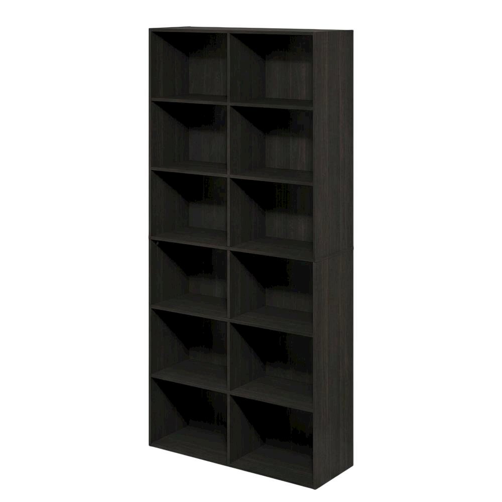Engineered Wood bookcase with open shelving for contemporary decor storage
