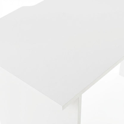 White L-Shaped Desk with Bookshelves for Home Office and Study Space