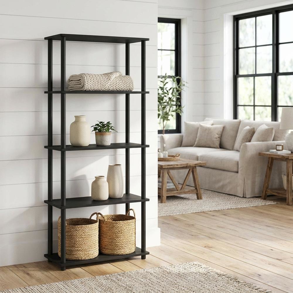 Engineered Wood Bookcase in Finish with Sturdy Shelving