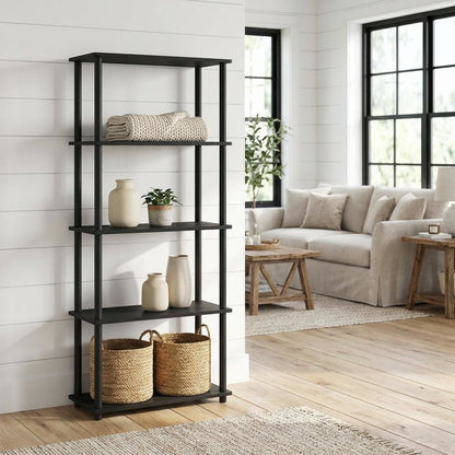 Engineered Wood Bookcase in Finish with Sturdy Shelving