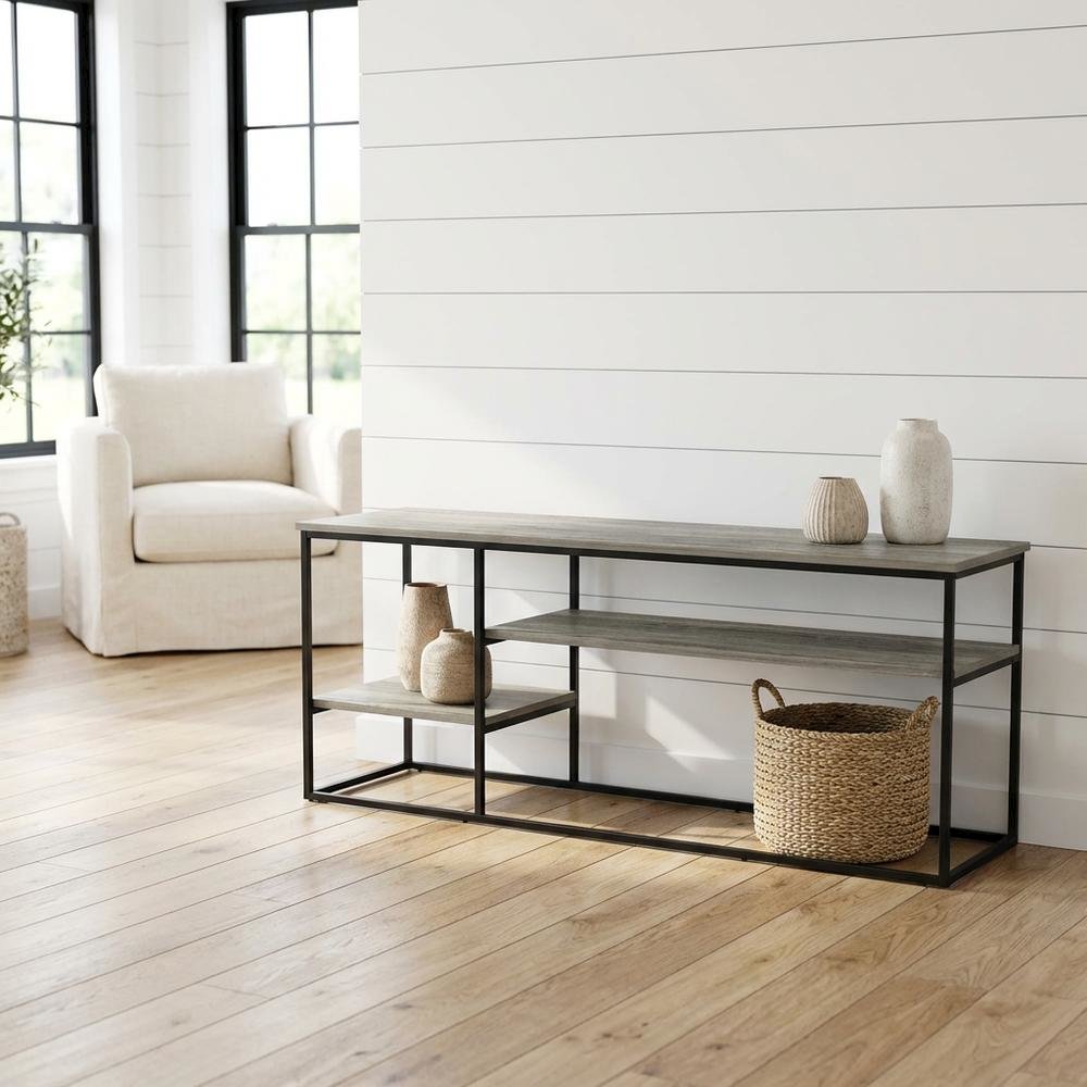 Modern TV Stand for 65 Inch TV with Engineered Wood Construction
