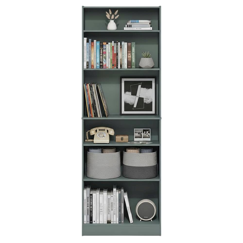 Engineered Wood Bookcase in Classic Design with Adjustable Shelves