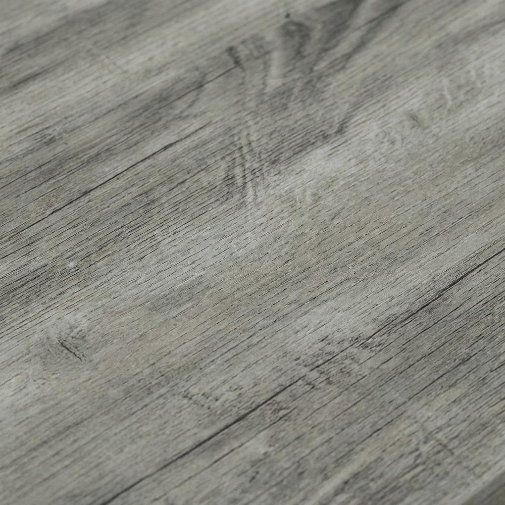 French Oak Grey and Black Tall End Table with Storage Bin