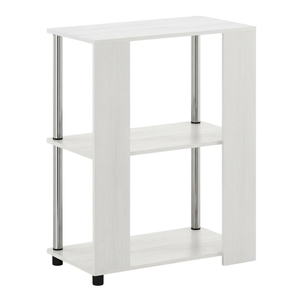 Bookcase with Modern Chrome Accents for Stylish Storage