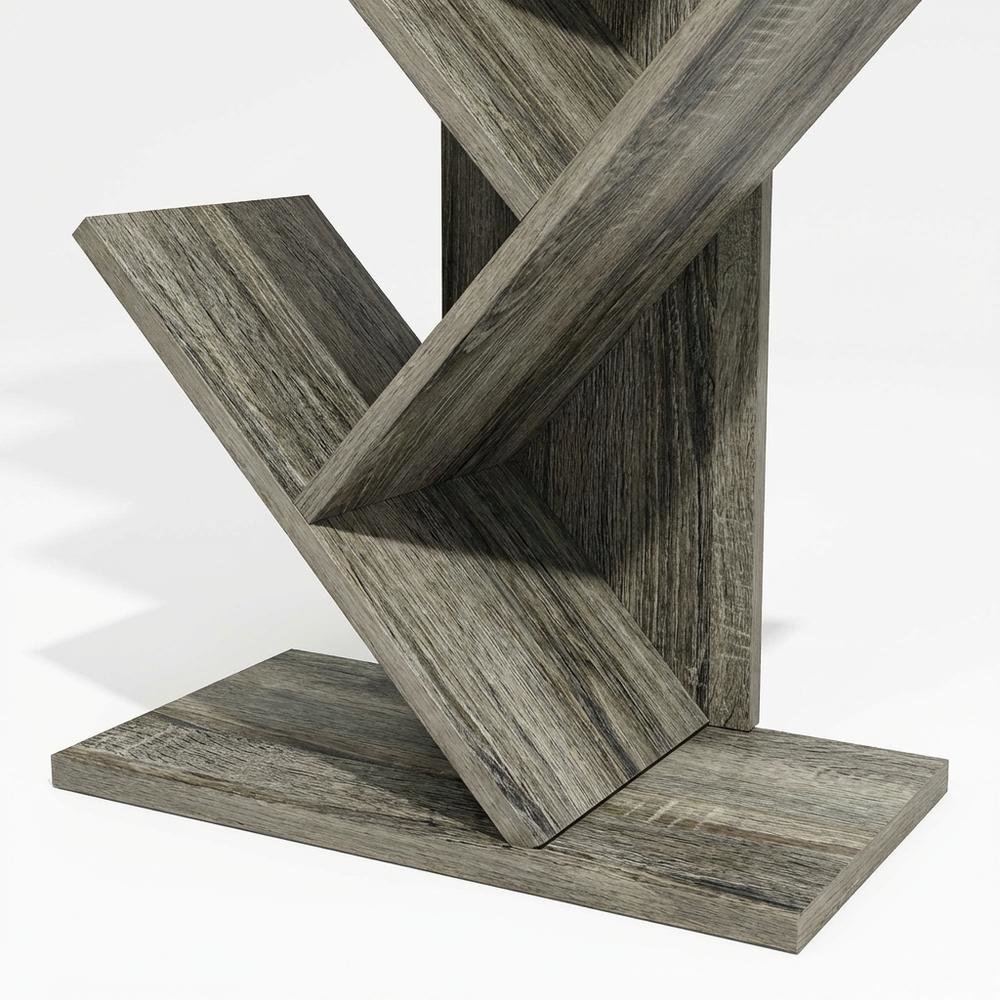 9-Tier Floor Standing Bookcase with Sturdy Engineered Wood Construction