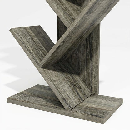 9-Tier Floor Standing Bookcase with Sturdy Engineered Wood Construction