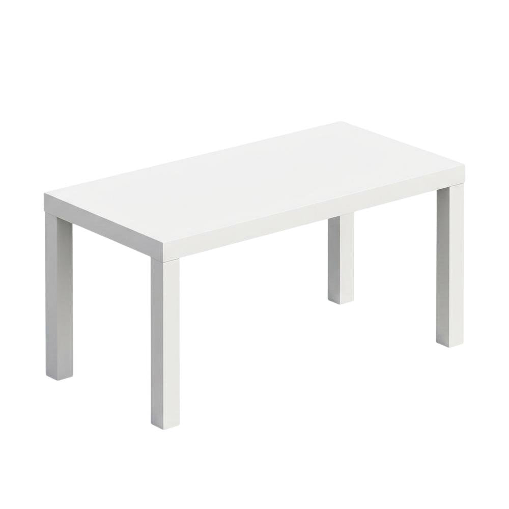 White modern TV stand with sleek design and ample storage space