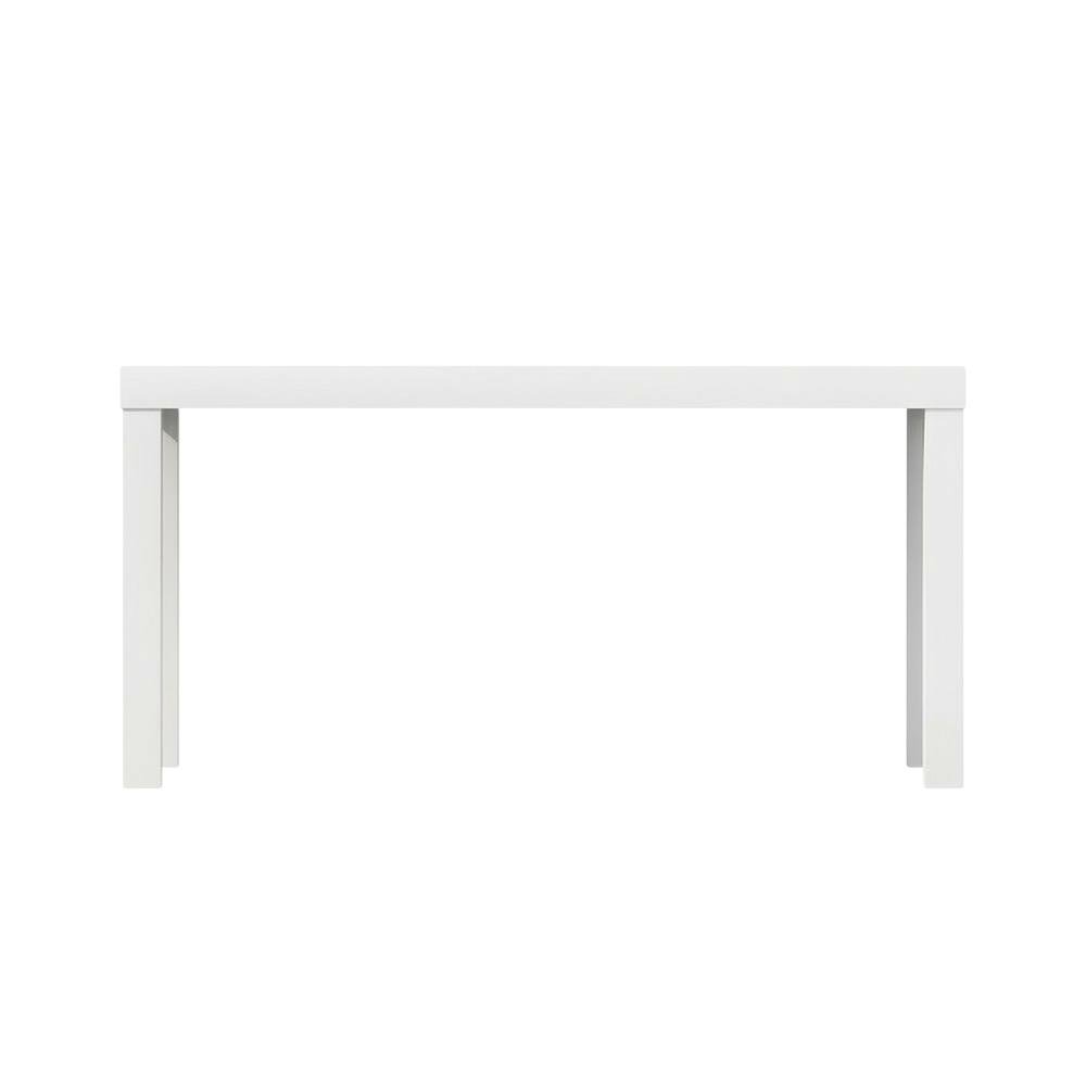 White modern TV stand with sleek design and ample storage space