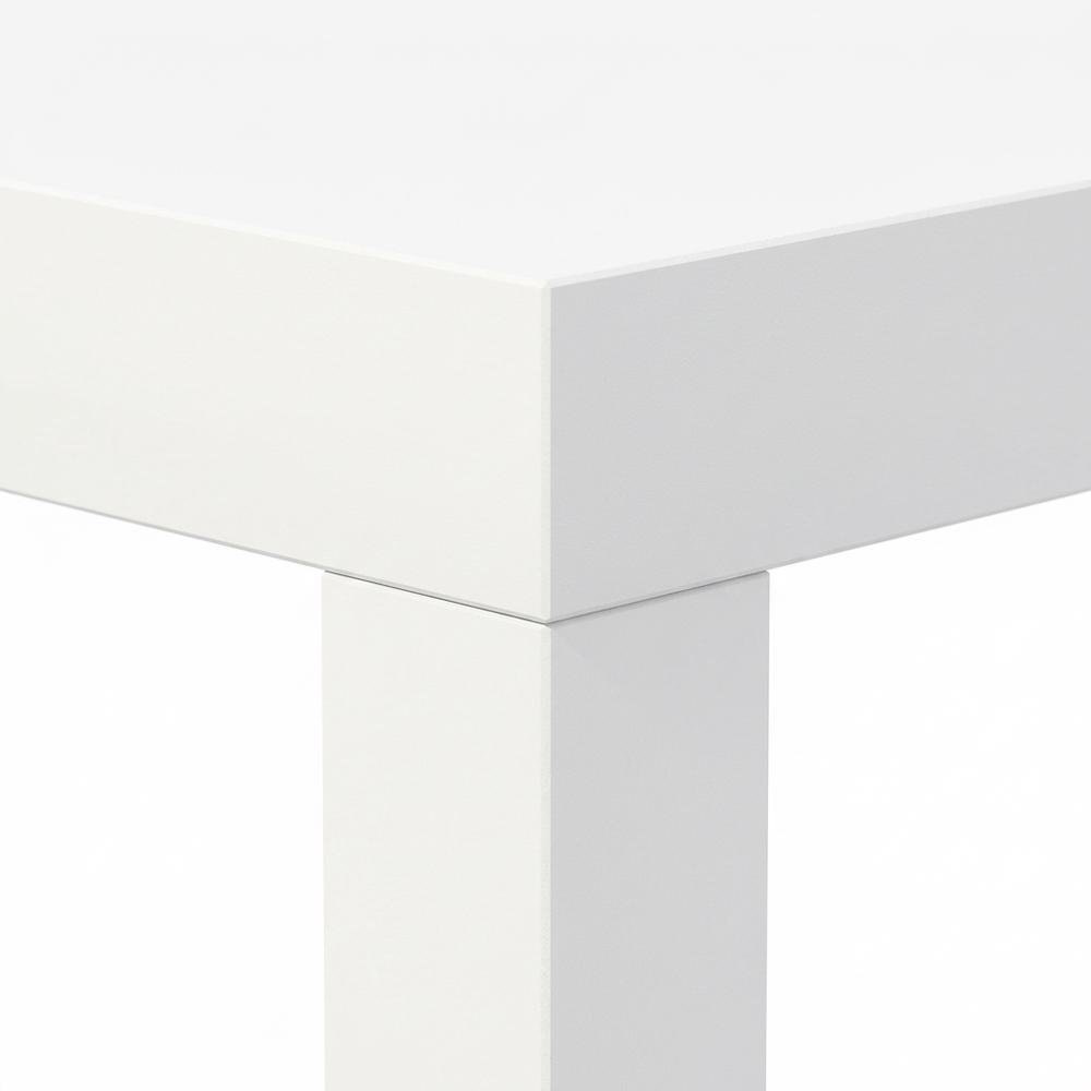White modern TV stand with sleek design and ample storage space
