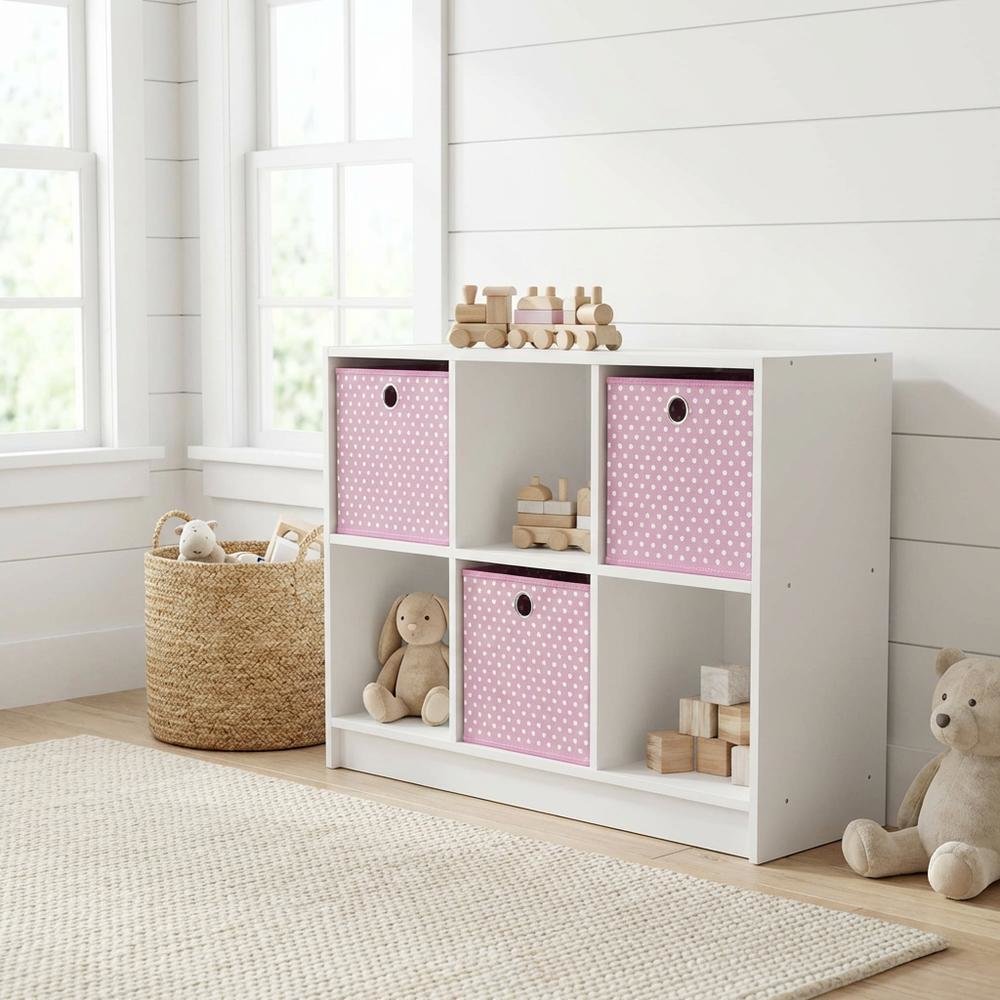 3x2 Bookcase with Bins for Organizing and Storage