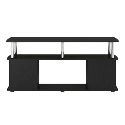 Dark Americano TV Stand for TVs up to 50 Inches with Open Shelves, Storage