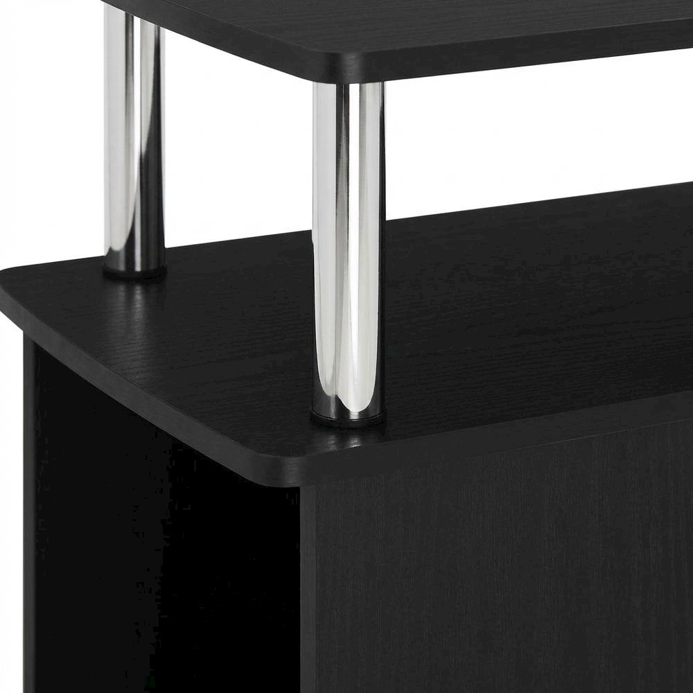 Dark Americano TV Stand for TVs up to 50 Inches with Open Shelves, Storage