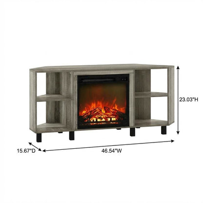 Engineered Wood TV stand with metal legs
