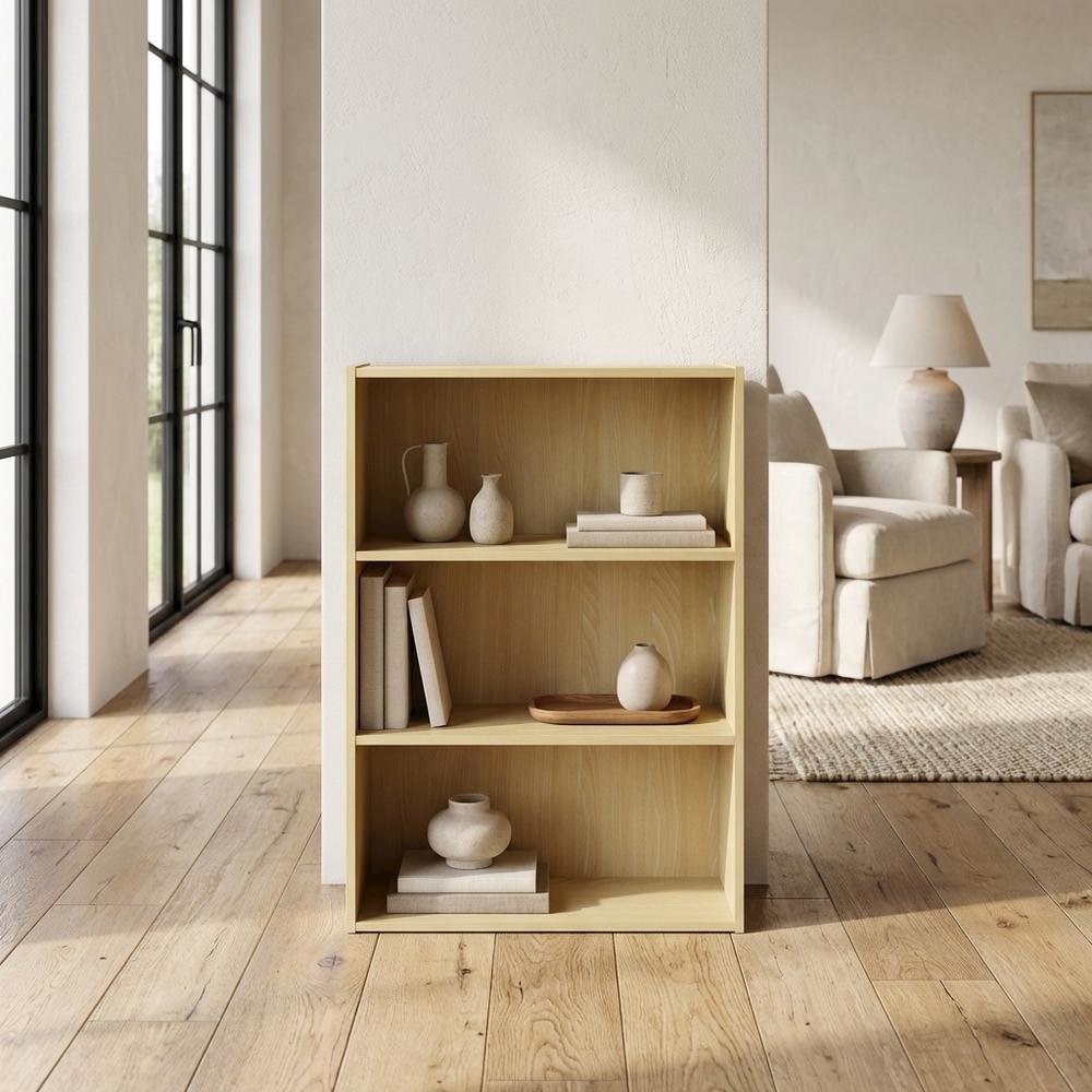 Engineered Wood Bookcase with Open Shelving for Storage and Display