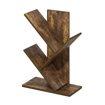 Engineered Wood Bookcase in Warm Brown Finish with Ample Storage
