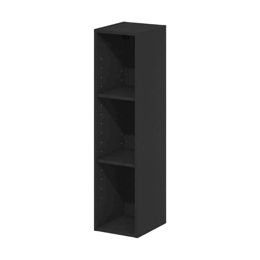 Engineered Wood bookcase in sleek black finish with durable design