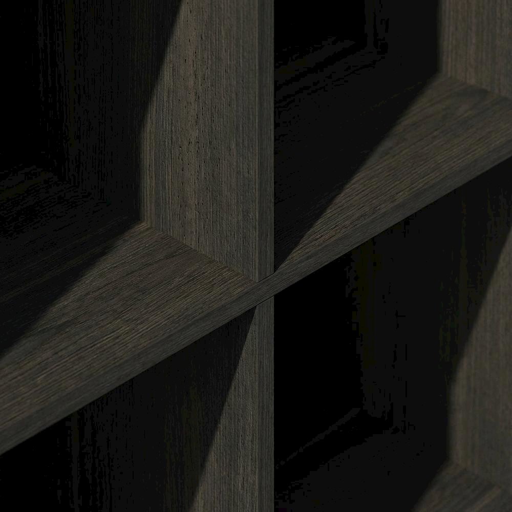 Engineered Wood Bookcase with Open Shelving for Living Room Storage