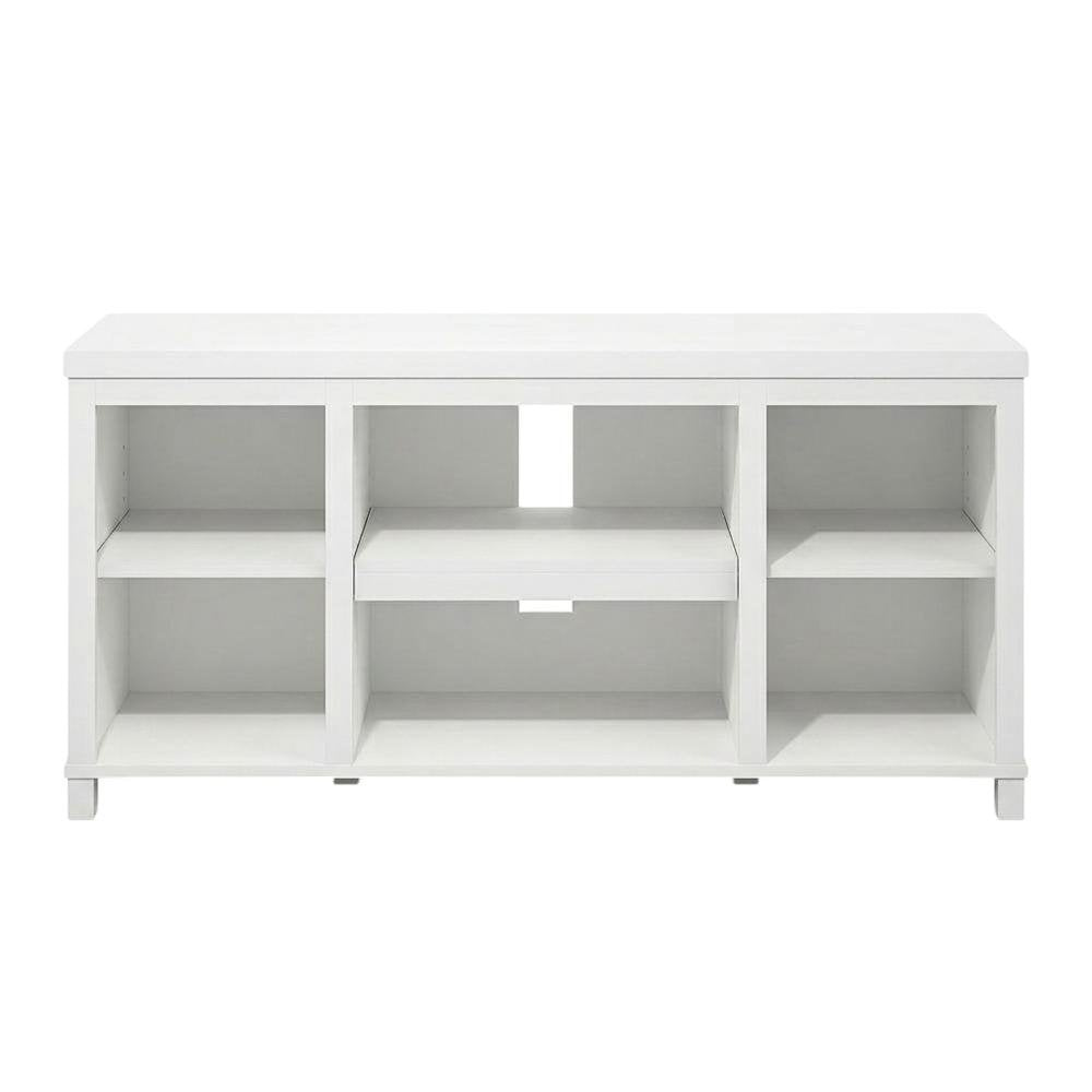 Engineered Wood 3-Tier Entertainment Center for TV up to 55 Inch, USB Ports