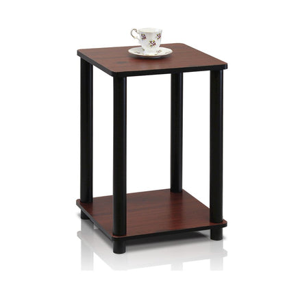 Turn-N-Tube End Table, Dark Cherry/Black